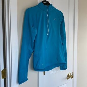Nike Hooded Running Pullover Turquoise Size Small - Winter and Cold Weather